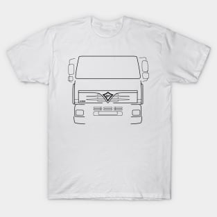 Classic Foden Alpha 3000 lorry black outline graphic T-Shirt